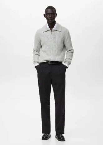 Pantaloni a pieghe dalla vestibilità regolare