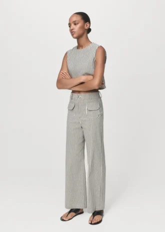 Pantaloni a righe con tasche