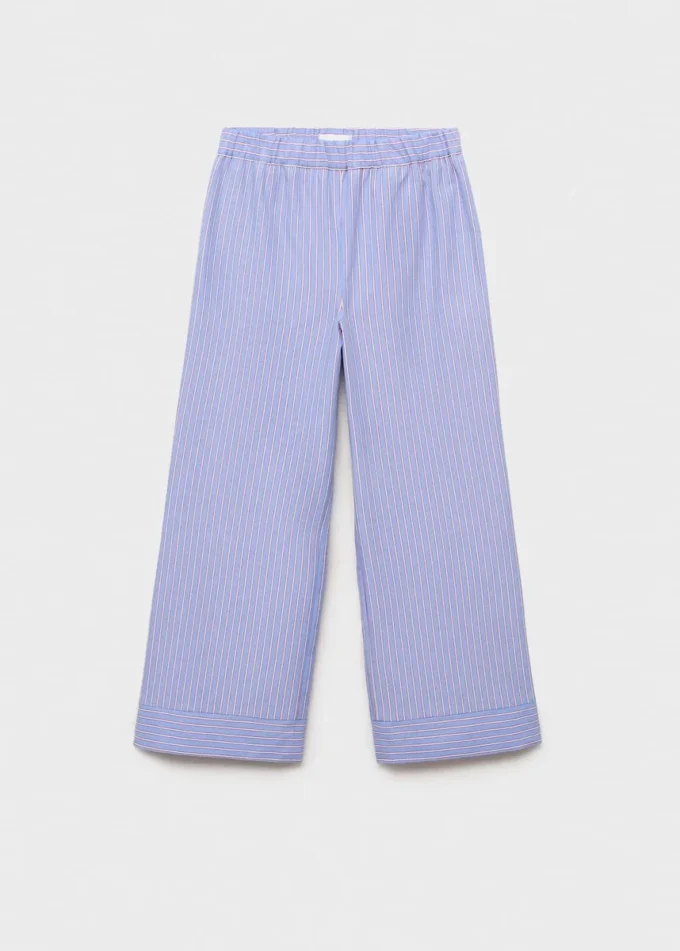Pantaloni a righe in cotone