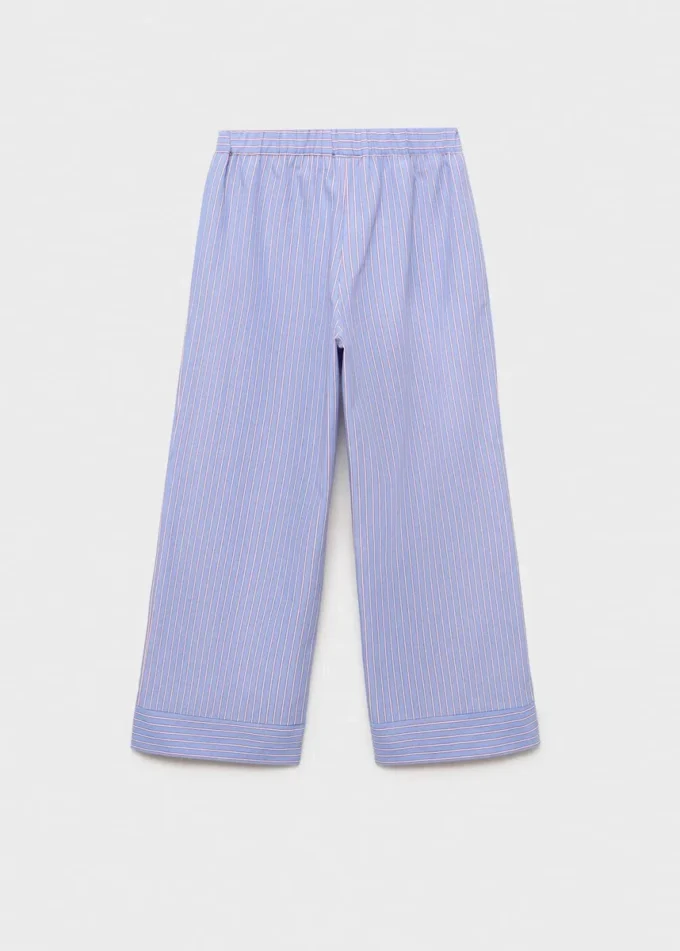 Pantaloni a righe in cotone