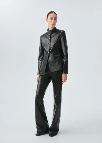 Pantaloni a zampa 100% pelle