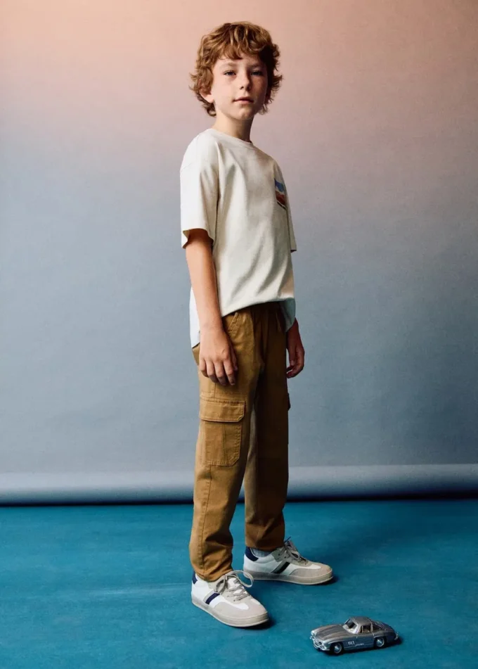 Pantaloni cargo in cotone