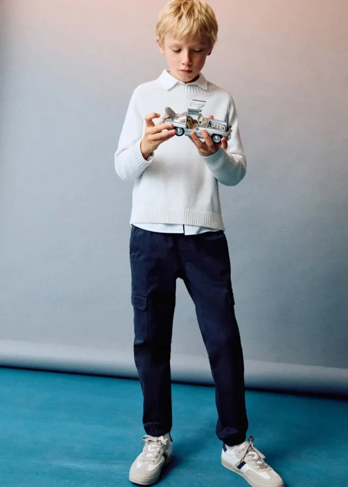 Pantaloni cargo in cotone