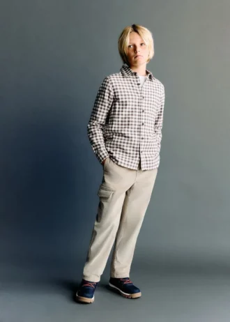 Pantaloni cargo in velluto a coste