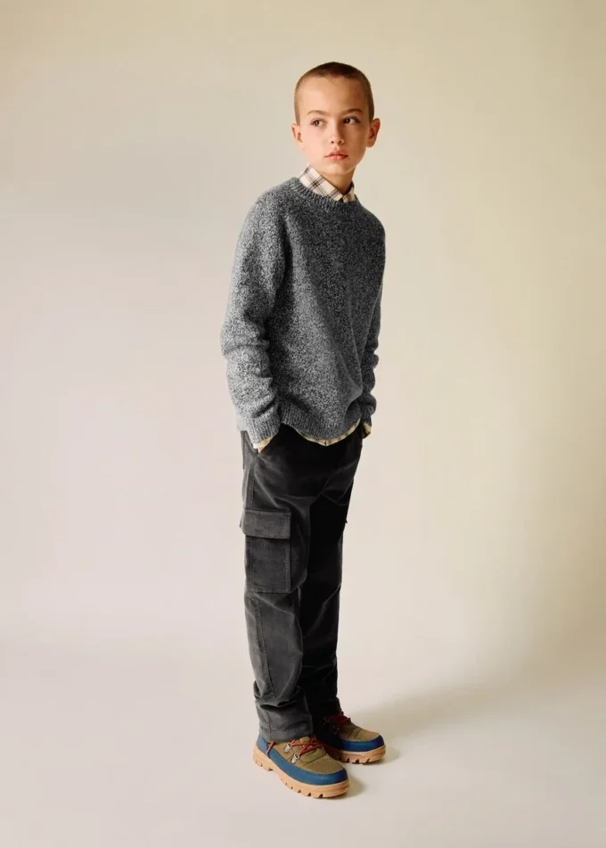 Pantaloni cargo in velluto a coste