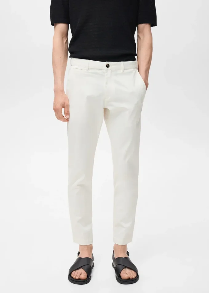 Pantaloni chino cropped affusolati Prato Pantaloni chino cropped affusolati Prato