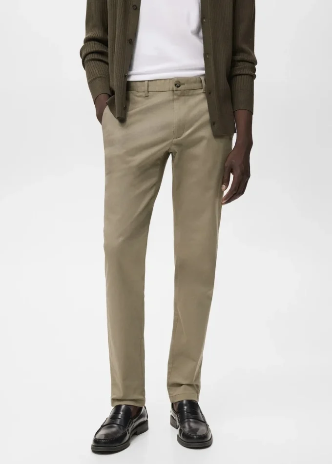 Pantaloni chino slim fit in twill Barna Pantaloni chino slim fit in twill Barna