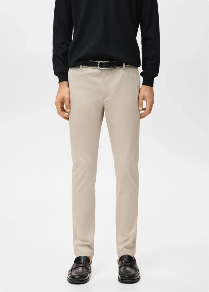 Pantaloni chino slim fit in twill Barna Pantaloni chino slim fit in twill Barna