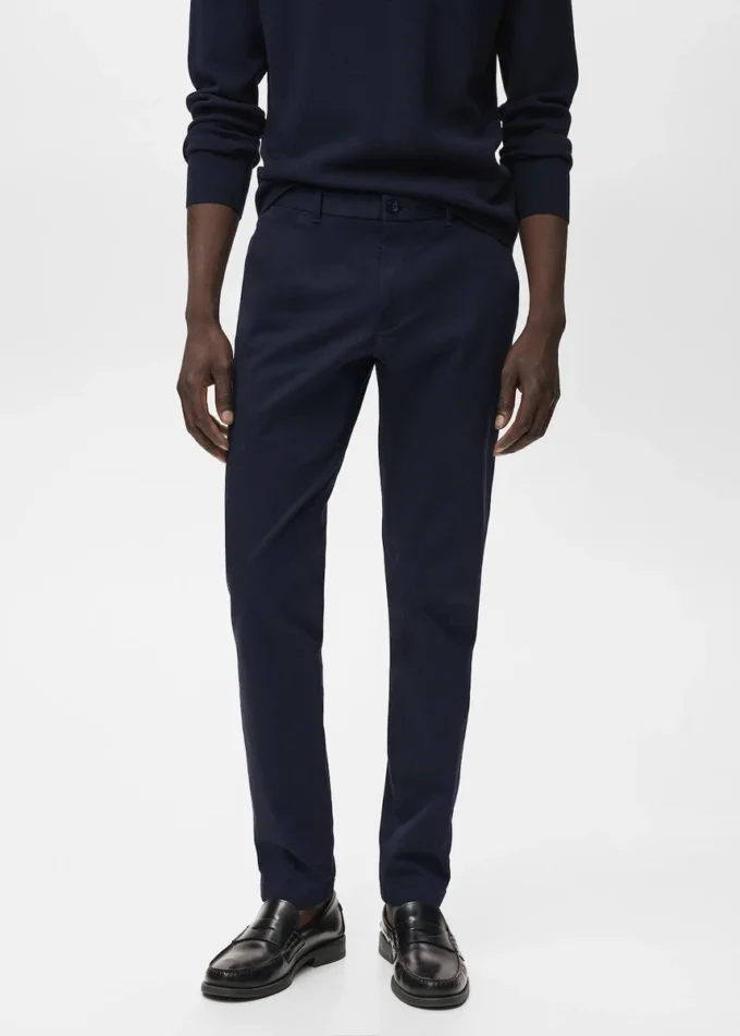 Pantaloni chino slim fit in twill Barna Pantaloni chino slim fit in twill Barna