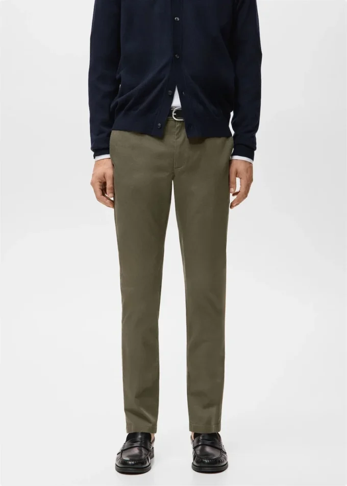 Pantaloni chino slim fit in twill Barna Pantaloni chino slim fit in twill Barna