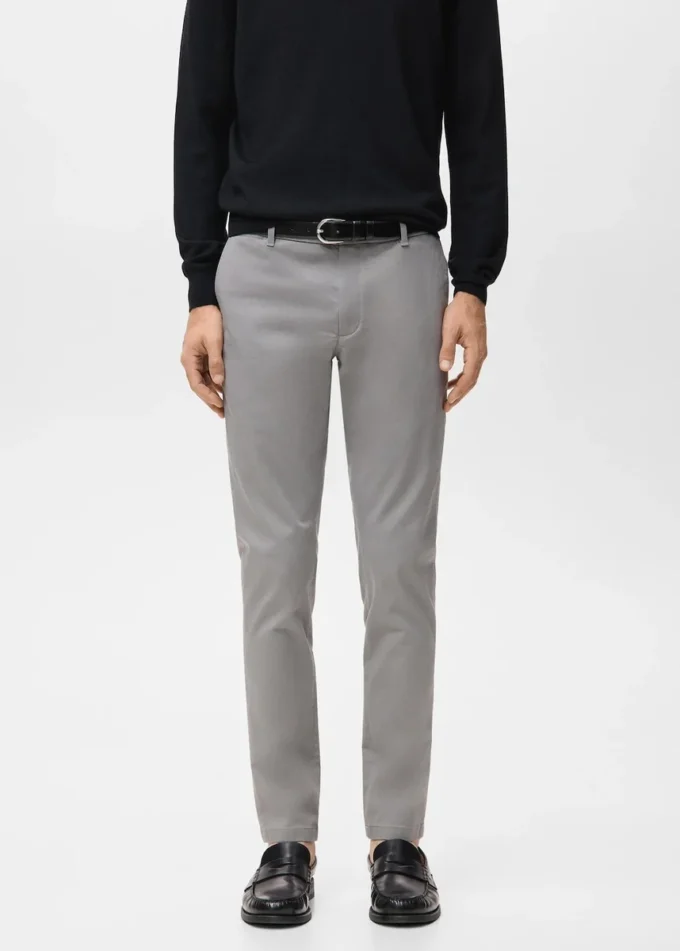 Pantaloni chino slim fit in twill Barna Pantaloni chino slim fit in twill Barna
