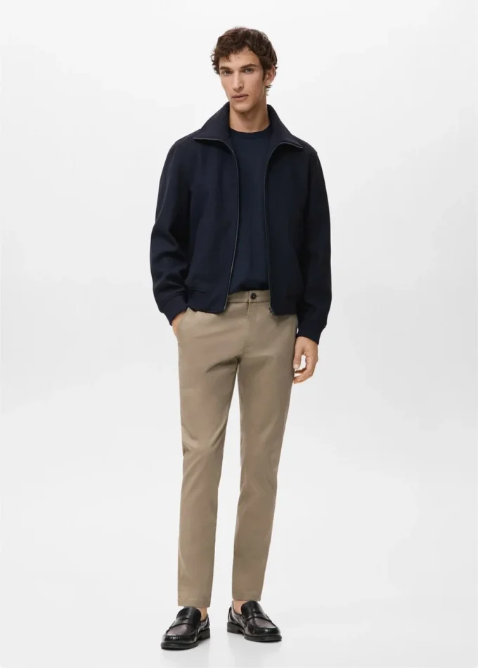 Pantaloni chino slim fit in twill Barna Pantaloni chino slim fit in twill Barna