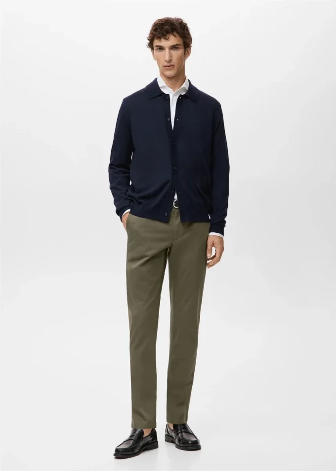 Pantaloni chino slim fit in twill Barna Pantaloni chino slim fit in twill Barna
