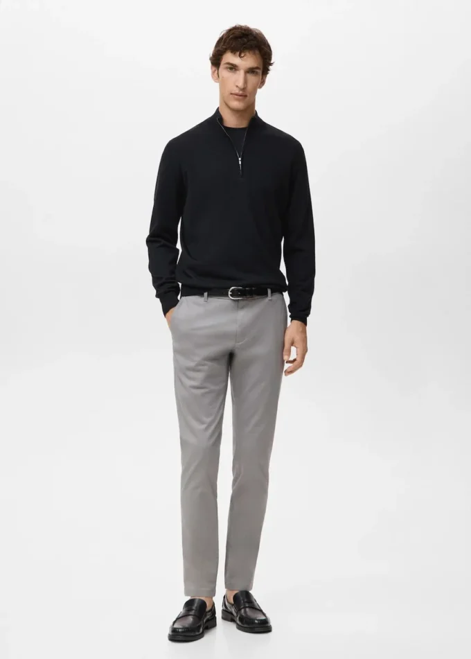Pantaloni chino slim fit in twill Barna Pantaloni chino slim fit in twill Barna