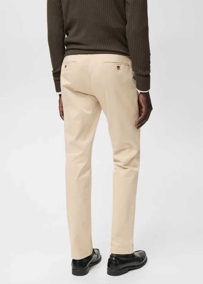 Pantaloni chino slim fit in twill Barna Pantaloni chino slim fit in twill Barna