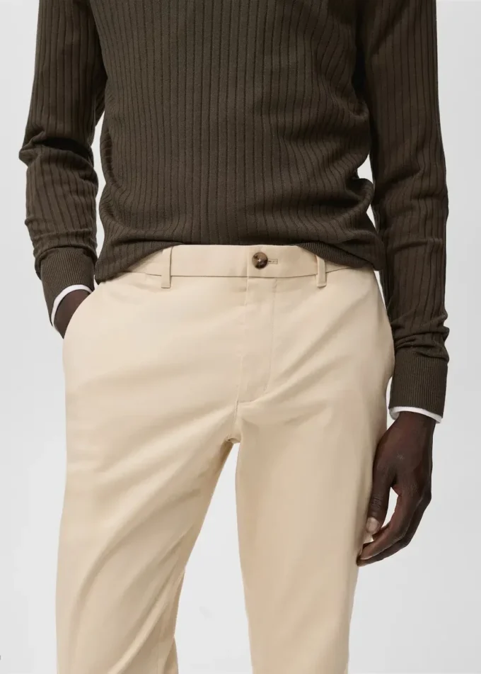 Pantaloni chino slim fit in twill Barna Pantaloni chino slim fit in twill Barna
