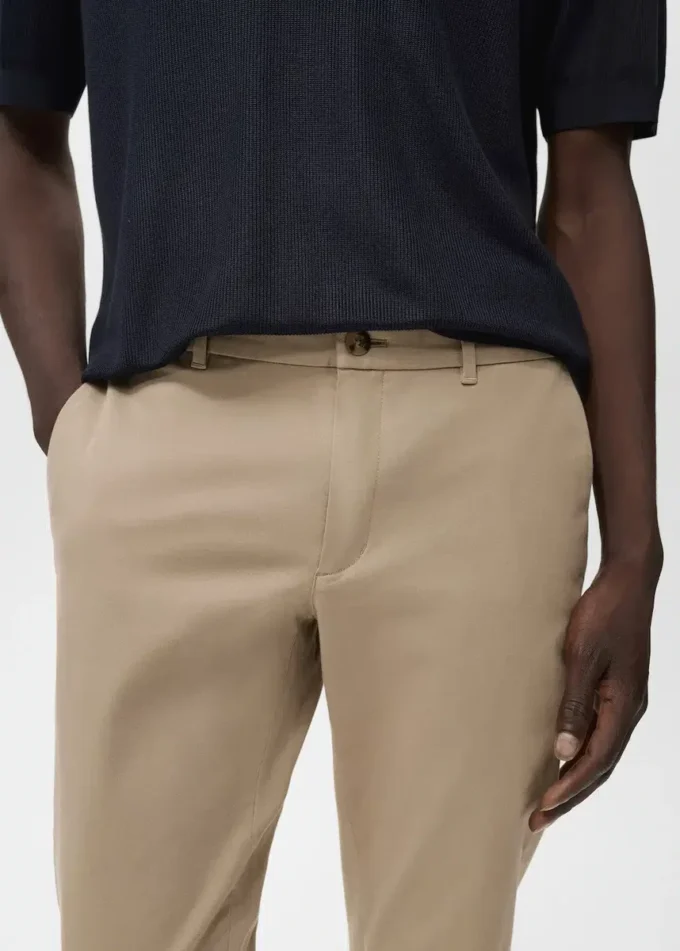 Pantaloni chino slim fit in twill Barna Pantaloni chino slim fit in twill Barna