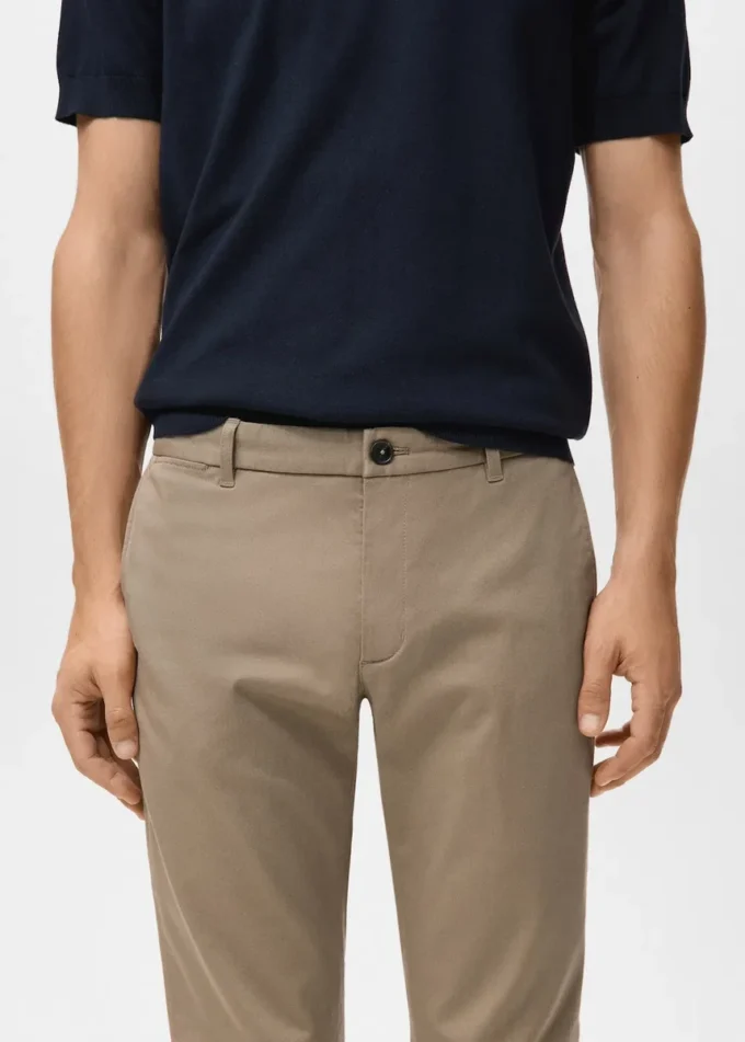 Pantaloni chino slim fit in twill Barna Pantaloni chino slim fit in twill Barna