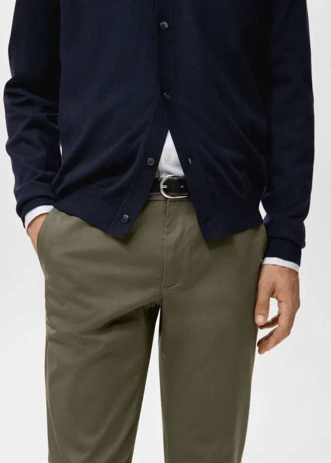 Pantaloni chino slim fit in twill Barna Pantaloni chino slim fit in twill Barna
