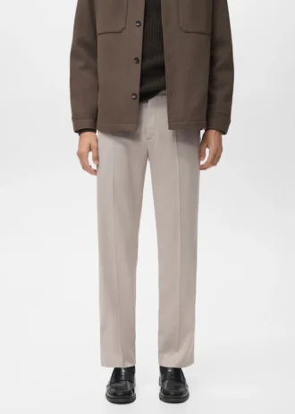 Pantaloni con piega vestibilità regolare MANGO USA