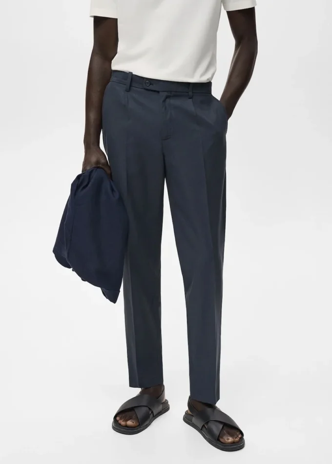 Pantaloni cropped affusolati in cotone Pantaloni cropped affusolati in cotone