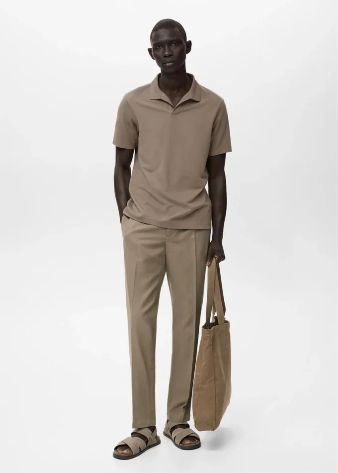 Pantaloni cropped affusolati in cotone Pantaloni cropped affusolati in cotone