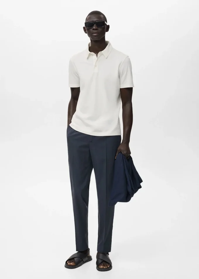 Pantaloni cropped affusolati in cotone Pantaloni cropped affusolati in cotone