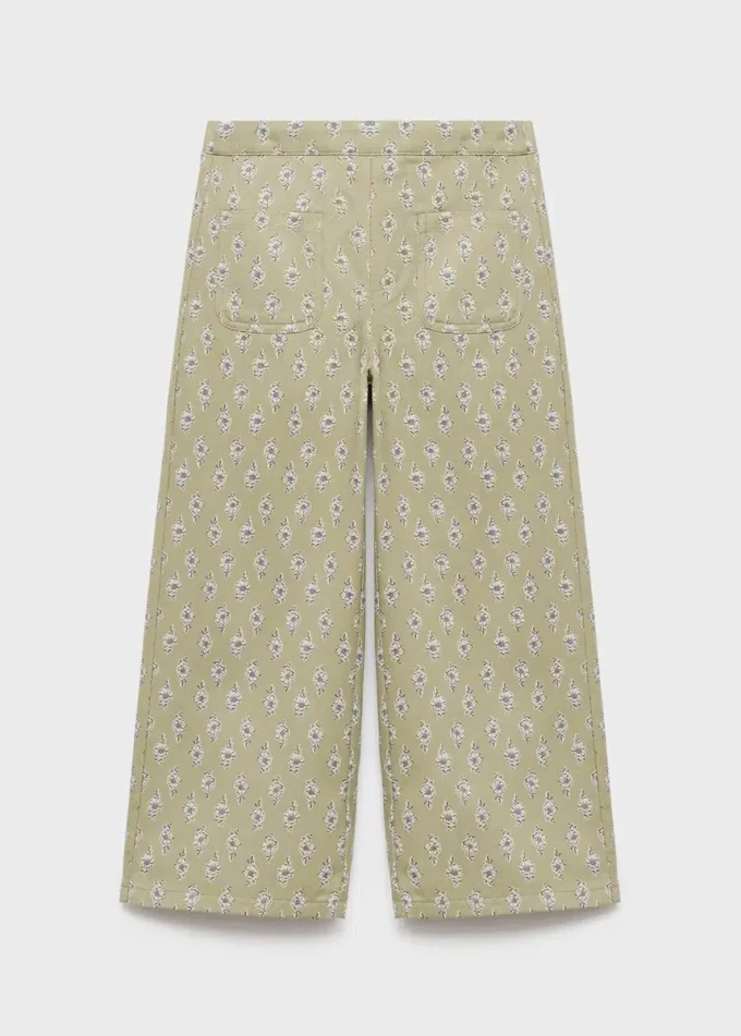 Pantaloni culotte a fiori