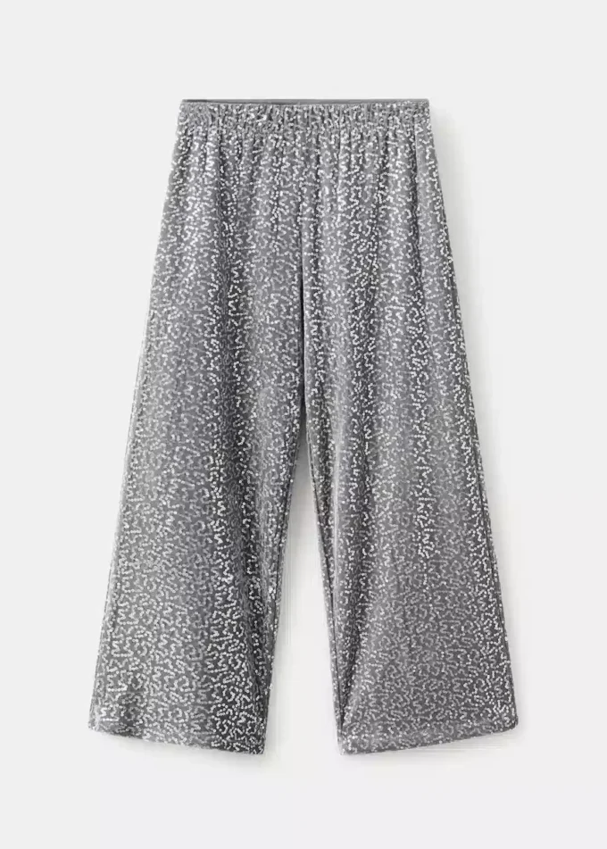 Pantaloni culotte con paillettes Pantaloni culotte con paillettes