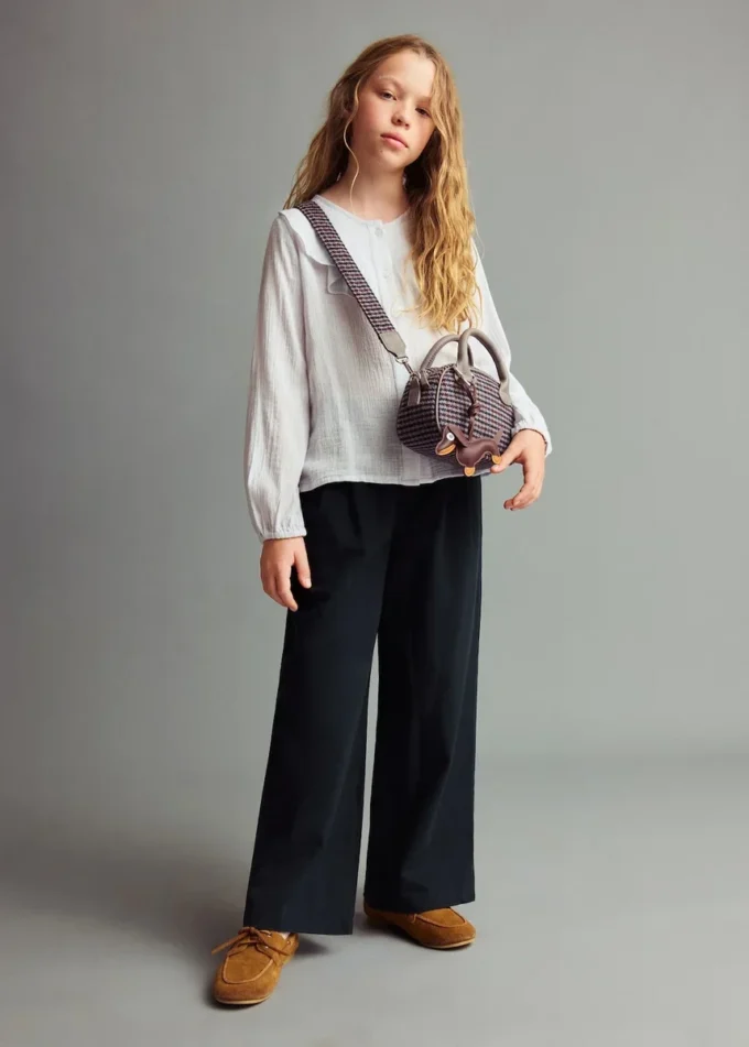 Pantaloni culotte in cotone