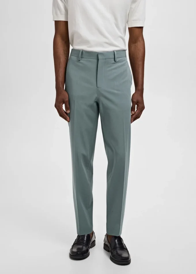 Pantaloni da abito super slim fit in tessuto elasticizzato Pantaloni da abito super slim fit in tessuto elasticizzato