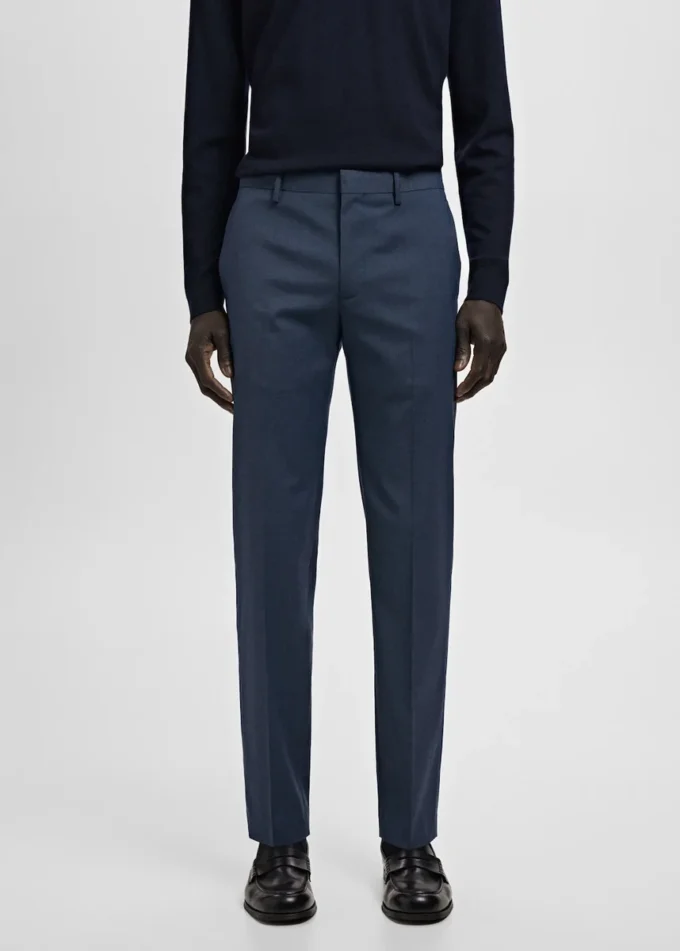 Pantaloni da abito super slim fit in tessuto elasticizzato Pantaloni da abito super slim fit in tessuto elasticizzato