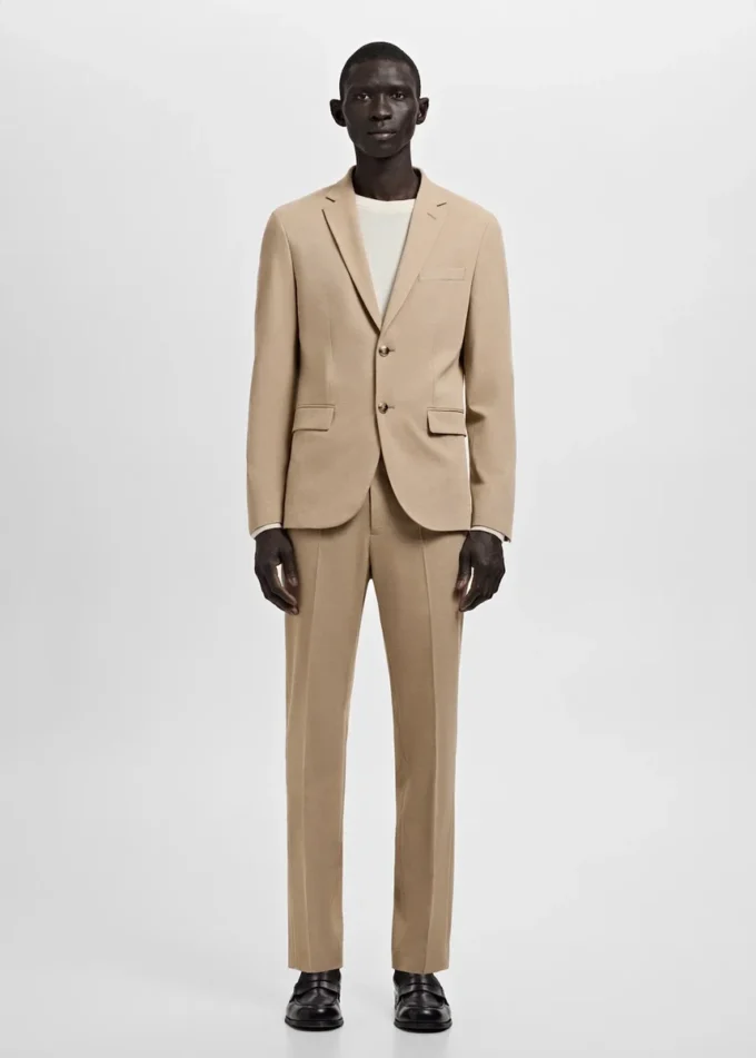 Pantaloni da abito super slim fit in tessuto elasticizzato Pantaloni da abito super slim fit in tessuto elasticizzato