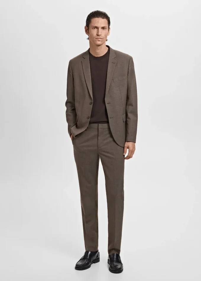 Pantaloni da abito super slim fit in tessuto elasticizzato Pantaloni da abito super slim fit in tessuto elasticizzato