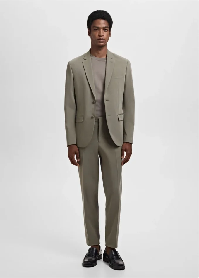 Pantaloni da abito super slim fit in tessuto elasticizzato Pantaloni da abito super slim fit in tessuto elasticizzato