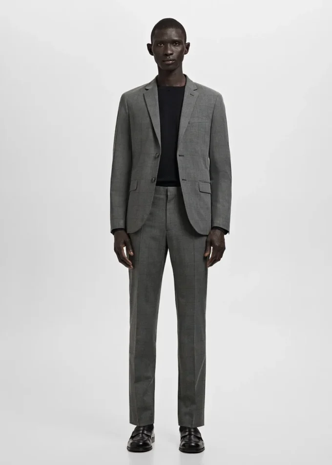 Pantaloni da abito super slim fit in tessuto elasticizzato Pantaloni da abito super slim fit in tessuto elasticizzato