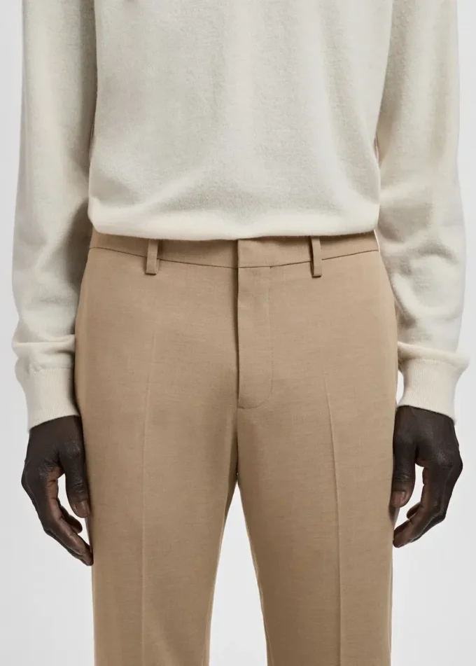 Pantaloni da abito super slim fit in tessuto elasticizzato Pantaloni da abito super slim fit in tessuto elasticizzato