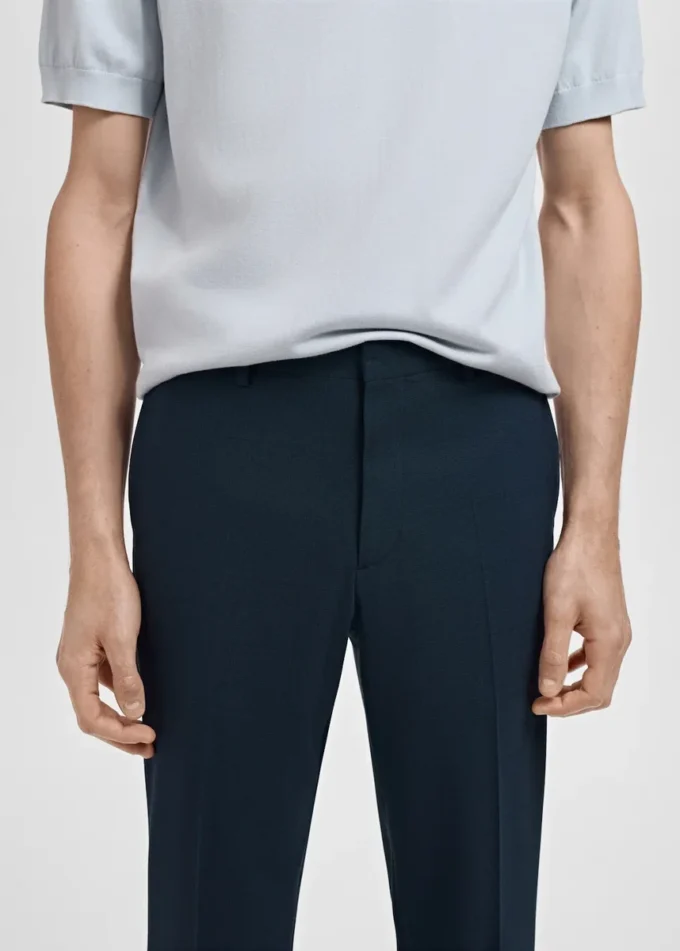 Pantaloni da abito super slim fit in tessuto elasticizzato Pantaloni da abito super slim fit in tessuto elasticizzato