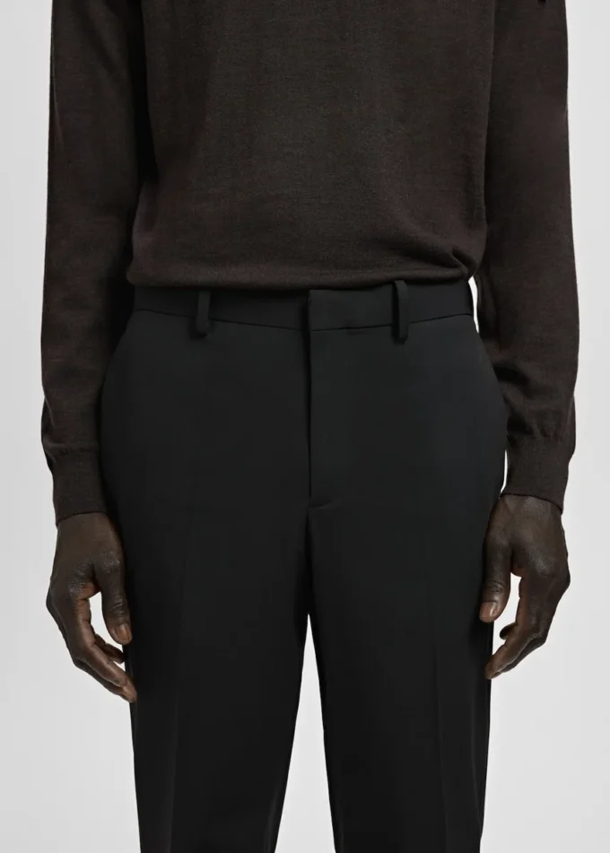 Pantaloni da abito super slim fit in tessuto elasticizzato Pantaloni da abito super slim fit in tessuto elasticizzato
