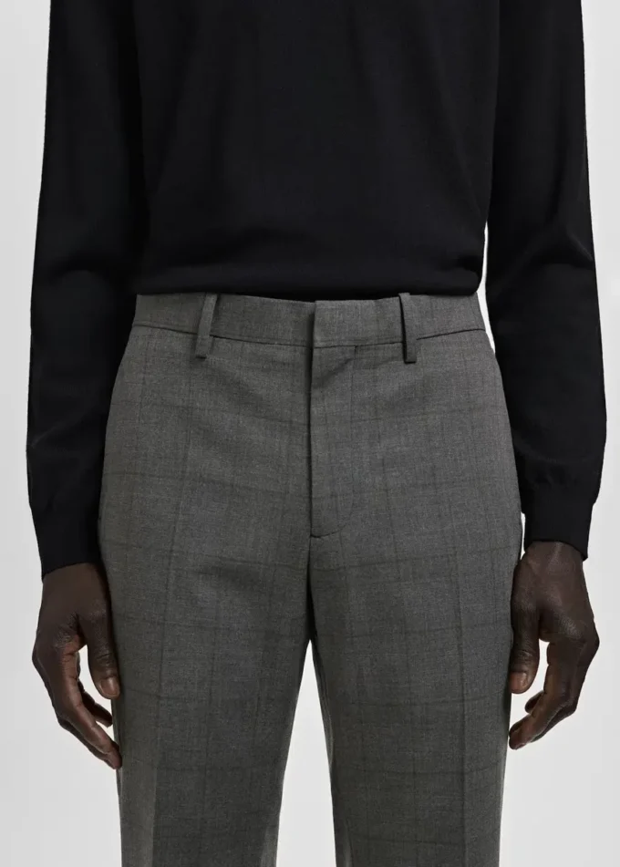 Pantaloni da abito super slim fit in tessuto elasticizzato Pantaloni da abito super slim fit in tessuto elasticizzato