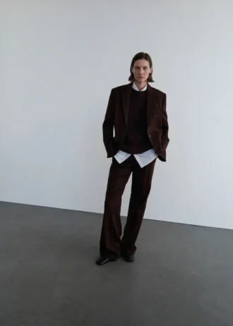 Pantaloni da completo 100% lana