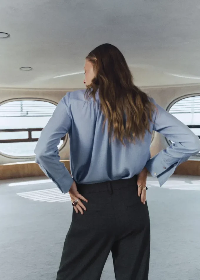 Pantaloni da completo a pieghe con stampa a quadri Pantaloni da completo a pieghe con stampa a quadri