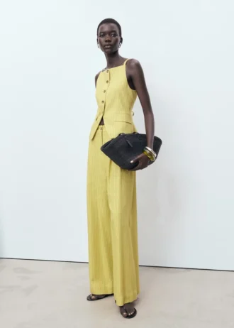 Pantaloni da completo dritti a righe