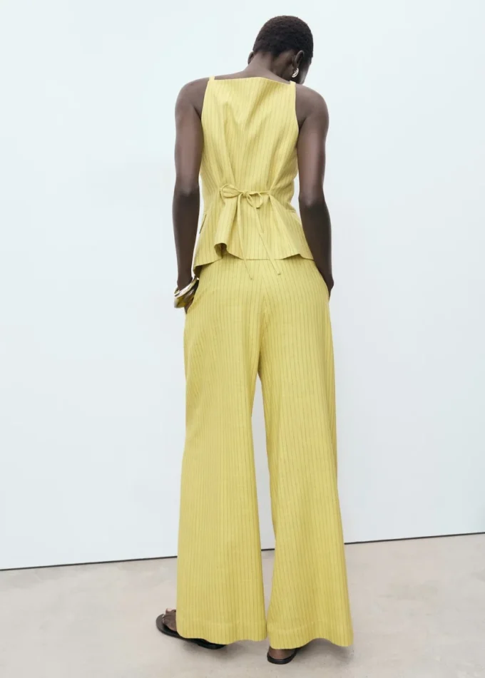 Pantaloni da completo dritti a righe Pantaloni da completo dritti a righe