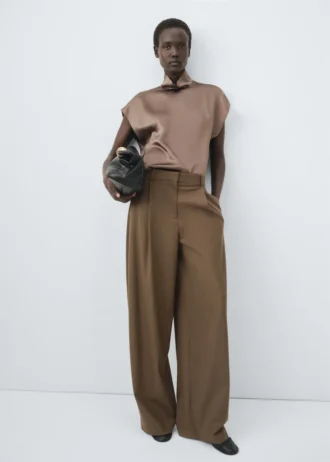 Pantaloni da completo dritti con pinces