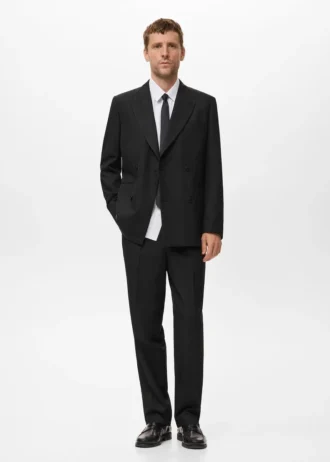 Pantaloni da completo vestibilità regolare con pinces