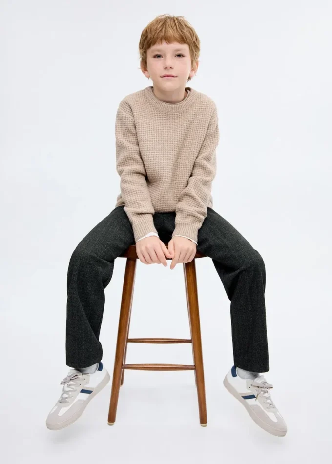 Pantaloni dritti a spina di pesce Pantaloni dritti a spina di pesce