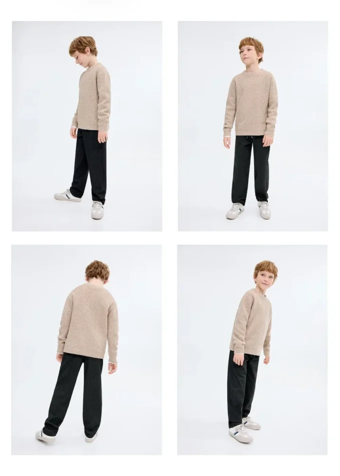 Pantaloni dritti a spina di pesce Pantaloni dritti a spina di pesce