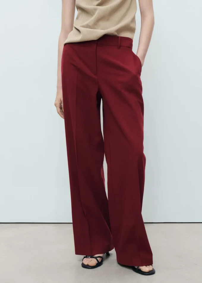 Pantaloni dritti a vita media Pantaloni dritti a vita media