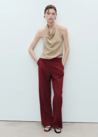 Pantaloni dritti a vita media